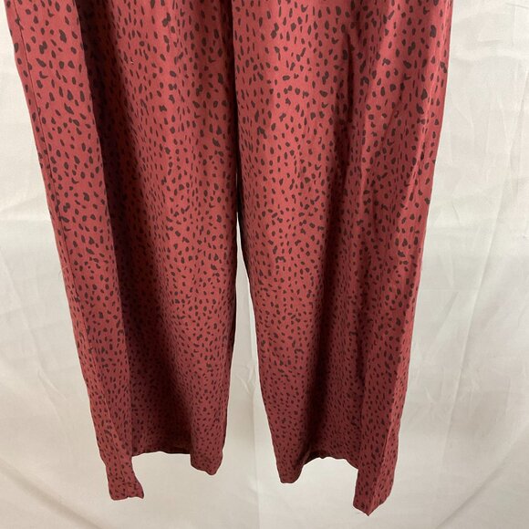 Rails Jumpsuit S Jet Rust Spotted Print Dark Red-Purple Black Short Sleeve - Picture 12 of 13